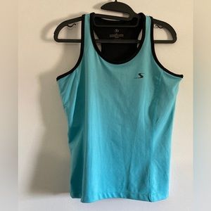 NWOT Sportek Racer Back Tank w built in bra
